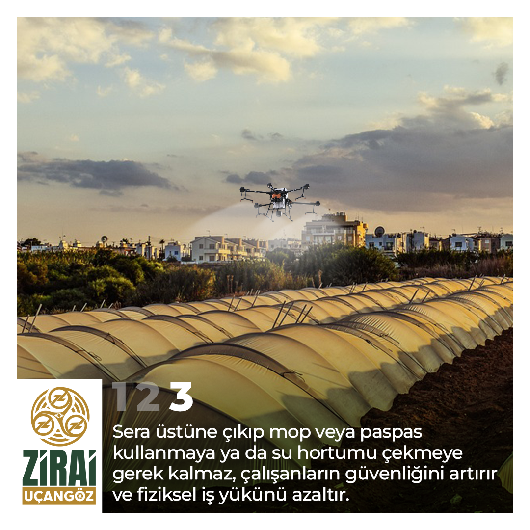 Drone ile sera temizliği – Fiziksel iş yükünü azaltan güvenli yöntem.